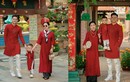 Vợ Hồ Tấn Tài mặc áo dài cùng chồng con du xuân