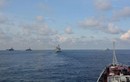 Ảnh tàu Đinh Tiên Hoàng diễn tập với siêu hạm các nước