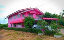 Người phụ nữ Thái Lan gây sốt bởi ngôi nhà màu hồng chói lọi