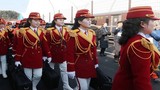 Đội cổ động toàn "mỹ nhân" của Triều Tiên chơi nhạc tại PyeongChang 