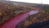 Sợ hãi dòng sông đỏ như máu xuất hiện ở Nga 