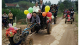 Màn rước dâu bằng xe công nông độc đáo tại Nghệ An
