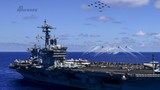 Ngoan mục tàu sân bay Mỹ ăn mừng trên Thái Bình Dương