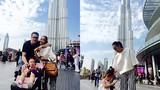 Vợ chồng Đoan Trang cùng con gái đi du lịch ở Dubai