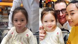 Đoan Trang bịn rịn chia tay chồng và con gái ở sân bay