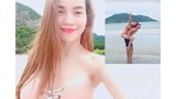 Phát sốt ảnh Hồ Ngọc Hà diện bikini được Kim Lý cõng trên lưng