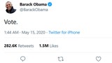 Ông Obama đáp lại bão tweet của Tổng thống Trump chỉ bằng một từ