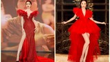Hoa hậu Hương Giang quyến rũ khi diện váy áo gam đỏ 