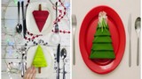 Cách gấp khăn cây thông trang trí bàn tiệc Giáng sinh lạ mắt