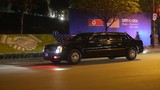 Đoàn xe đón Tổng thống Donald Trump rời khách sạn Marriott đi sân bay Nội Bài 