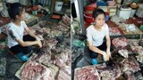 Tranh cãi vụ người bán phá giá thịt lợn bị ném chất bẩn ở Hải Phòng