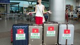 Hà Thu mang theo 10 kiện hành lý đến Philippines thi Miss Earth