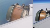 Video: Kinh hoàng vỏ động cơ máy bay rơi rụng giữa không trung