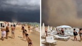 Video: Lốc xoáy lớn xuất hiện trên bãi biển Italy 