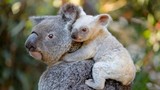 Cận cảnh gấu koala trắng cực hiếm, không phải mắc bệnh bạch tạng