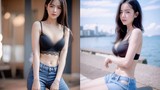 Dạo phố, hot girl xinh đẹp cố tình diện nội y khoe vòng 1 