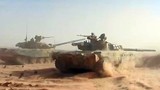 Xe tăng T-90, T-72B giao chiến với IS trên sa mạc