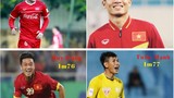 Dân mạng thích thú so sánh chiều cao các cầu thủ đội tuyển Việt Nam