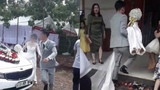 Video: Cô dâu được chú rể bế chạy vào nhà