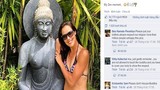 Tay vợt nữ “hứng gạch” vì mặc bikini bá vai tượng Phật