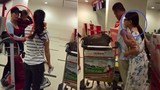 Cô gái “bắn” tiếng Anh-Việt, chửi bà mẹ bế con ở sân bay