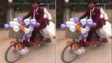 Màn rước dâu bằng xe đạp điện ở xứ Nghệ