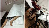 Muôn kiểu ăn ngủ “dã chiến” của sinh viên kiến trúc