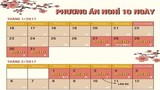 Đề xuất 2 phương án nghỉ Tết Âm lịch 2017