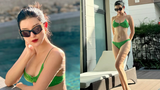 Á hậu mê bóng đá Huyền My hiếm hoi diện bikini