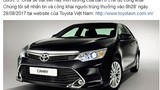 Hàng chục nghìn người dính "quả lừa" tặng xe Toyota Camry