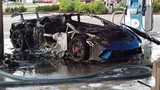 Lamborghini Huracan cháy trơ khung sau hành trình siêu xe