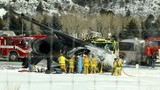 Máy bay rơi lộn ngược, bốc cháy trên đường băng ở Mỹ