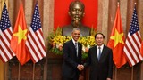 Chủ tịch nước Trần Đại Quang đang hội đàm với Tổng thống Obama