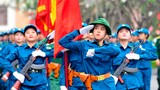 Khối nữ du kích miền Nam tham gia Lễ kỷ niệm Chiến thắng Điện Biên Phủ