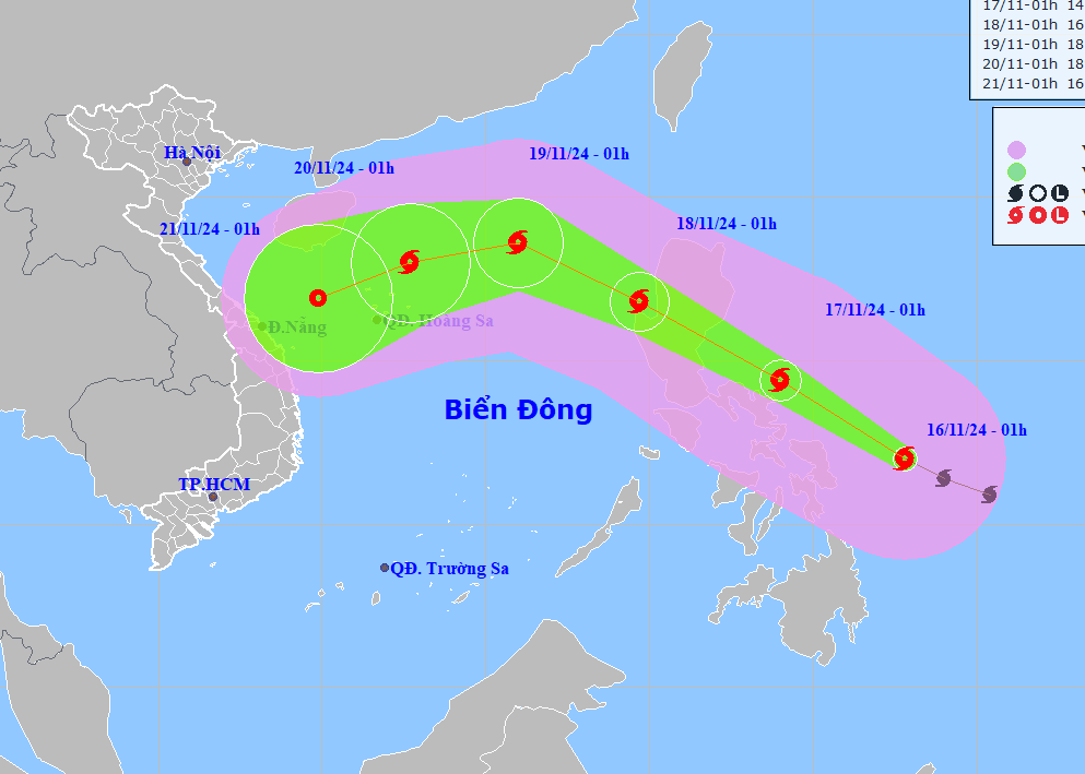 Bão Manyi mạnh lên thành siêu bão sắp vào Biển Đông