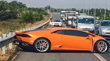 TP HCM: Siêu xe Lamborghini gặp tai nạn kinh hoàng trên cao tốc