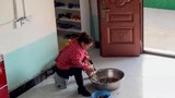 Đang vặt lông gà, hành động của bà mẹ khiến dân tình bật cười