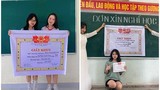 Học trò đu trend giấy khen “siêu to khổng lồ” trong ngày bế giảng