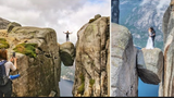 Video: Du khách “sống ảo” trên tảng đá nguy hiểm nhất thế giới