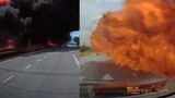 Khoảnh khắc máy bay rơi và phát nổ giữa đường cao tốc ở Malaysia