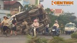 Xe bồn “đo đường” ở giữa Thủ đô, 2 người nhập viện