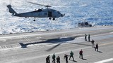 Trực thăng rơi khi vừa cất cánh từ tàu sân bay Mỹ ở Philippines