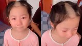 Cô bé 5 tuổi bắt chước clip cắt tóc trên mạng và cái kết
