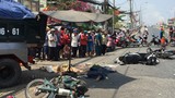 Kinh hoàng xe ben tông hàng loạt xe máy giữa Sài Gòn