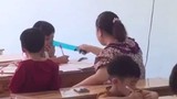 Xôn xao video nghi cô giáo la mắng, dùng thước đánh liên tiếp học sinh