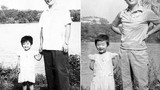 Ảnh chụp cha và con gái tại một địa điểm trong 40 năm