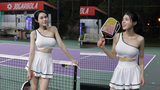 Hot girl phòng gym Nam Định cuối cùng cũng đu trend tại sân pickleball