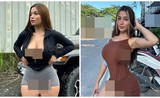 Hot girl liên tục “bỏ quên” nội y, mặc bó chẽn gây phản cảm