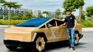 9X Việt chế tạo Tesla Cybertruck điện bằng gỗ tặng tỷ phú Elon Musk