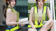 "Nữ công nhân hot girl" khiến netizen "đỏ mắt" bởi trang phục